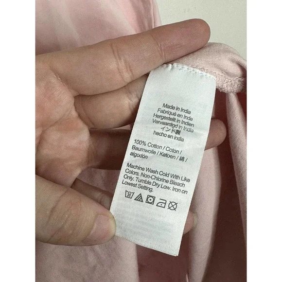J. Crew Womens T Shirt Short Sleeve Front Pocket Shift Pink Dress Size Large - Picture 4 of 5
